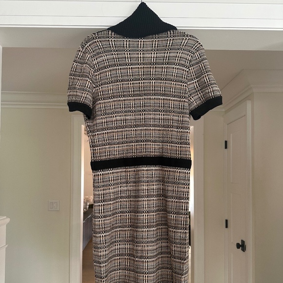 Missoni Knit Short-Sleeve Dress with Zip-Up Wide Neck Collar. Size US 12 (IT 48) - Picture 3 of 12
